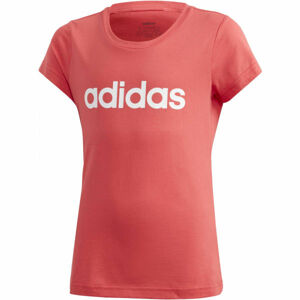 adidas YG E LIN TEE Dievčenské tričko, červená, veľkosť 140