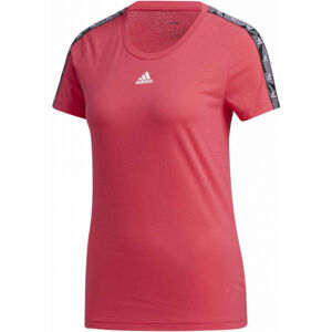 adidas WOMENS ESSENTIALS TAPE TEE Dámske tričko, ružová, veľkosť XL