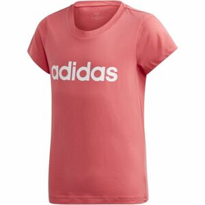 adidas YB E LIN TEE Detské tričko, lososová, veľkosť 140