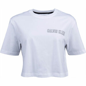 Calvin Klein CROPPED SHORT SLEEVE T-SHIRT Dámske tričko, biela, veľkosť L