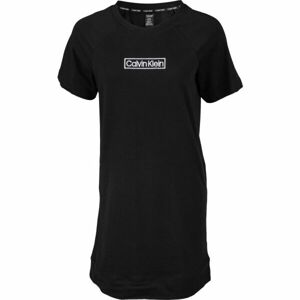 Calvin Klein LW S/S NIGHTSHIRT Dámska nočná košeľa, čierna, veľkosť L