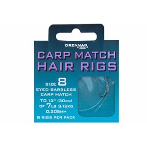DRENNAN Carp Match Hair Rigs 16 to 4lb