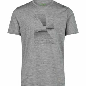 CMP T-SHIRT Pánske tričko, sivá, veľkosť L