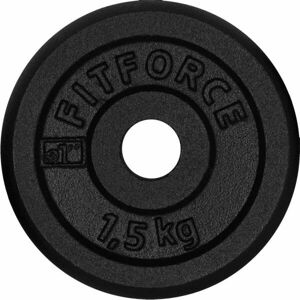 Fitforce NAKLADACÍ KOTÚČ 1,5KG ČIERNY Nakladací kotúč, čierna, veľkosť 1,5 KG