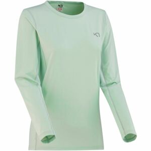 KARI TRAA NORA LS Dámske tréningové tričko s dlhým rukávom, svetlo zelená, veľkosť XS