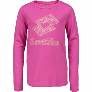 Lotto SMART G III TEE LS JS Dievčenské tričko s dlhým rukávom, ružová, veľkosť L