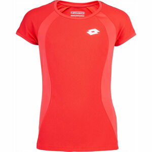 Lotto SQUADRA G TEE PL Dievčenské tenisové tričko, červená, veľkosť XL