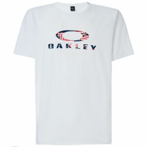 Oakley USA FLAG ELLIPSE SS TEE Pánske triko, biela, veľkosť XL