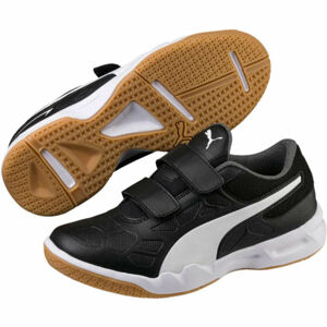 Puma TENAZ V JR Juniorská halová obuv, čierna, veľkosť 34
