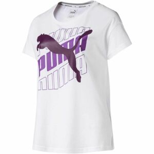 Puma MODERN SPORT GRAPHIC TEE Dámske športové tričko, biela, veľkosť XS