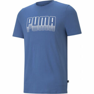 Puma PUMA BASIC TEE Pánske tričko, svetlomodrá, veľkosť S