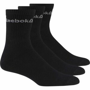 Reebok ACT CORE CREW SOCK 3P Unisex ponožky, čierna, veľkosť 43 - 46