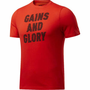 Reebok GS OPP TEE GRAPHIC Pánske tričko, červená, veľkosť XL