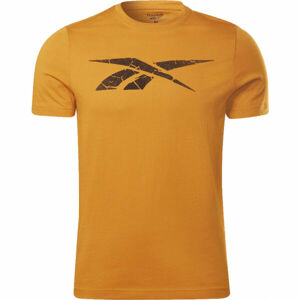 Reebok VECTOR STATEMENT TEE Pánske tričko, oranžová, veľkosť XL