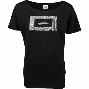 Russell Athletic KINOMO TOP Dámske tričko, čierna, veľkosť XS