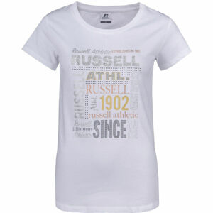 Russell Athletic RUSSELL MIX S/S TEE Dámske tričko, biela, veľkosť XS