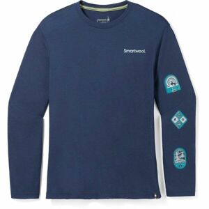 Smartwool OUTDOOR PATCH GRAPHIC Pánske tričko, tmavo modrá, veľkosť L