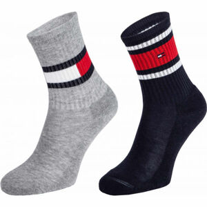 Tommy Hilfiger KIDS FLAG 2P Detské  ponožky, červená, veľkosť 35-38