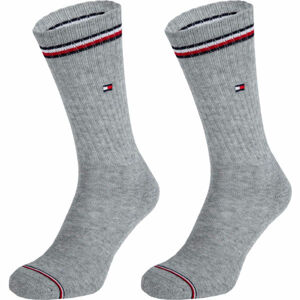 Tommy Hilfiger MEN ICONIC SOCK 2P Pánske ponožky, sivá, veľkosť 39 - 42