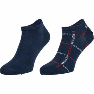 Tommy Hilfiger MEN SNEAKER 2P GRID Pánske ponožky, čierna, veľkosť 39 - 42