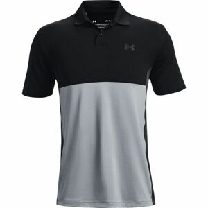 Under Armour PERFORMANCE BLOCKED POLO Pánske golfové polo tričko, čierna, veľkosť XL