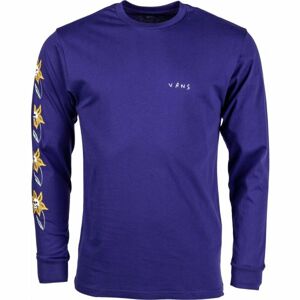 Vans MN SKULL FLOWER LS Pánske tričko s dlhým rukávom, fialová, veľkosť S